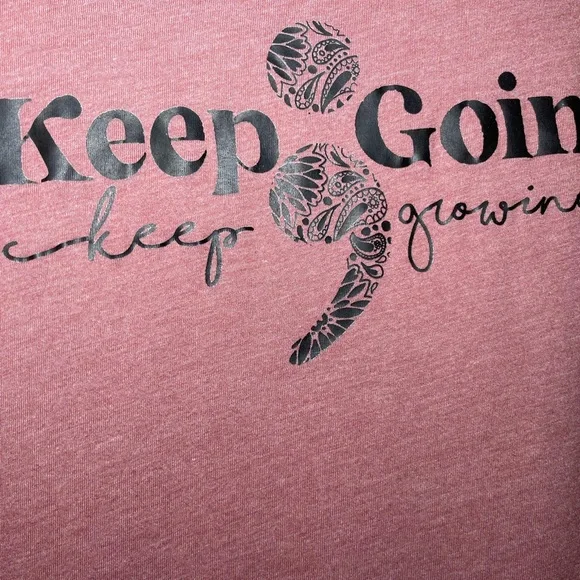 Bella + Canvas Keep Going Maroon Women’s Graphic Tee - Picture 4 of 13